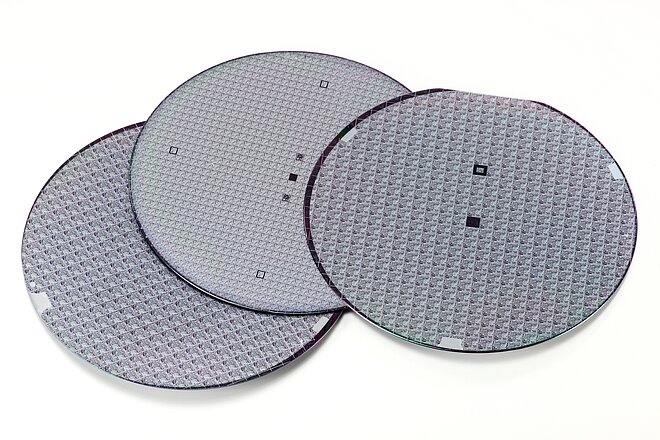 Wafer - Round disks of silicon that serve as the basis for ICs