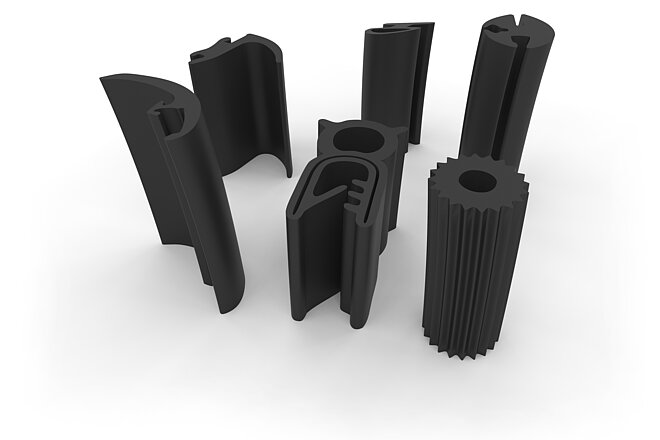 Rubber profiles - Extrusion profiles made of rubber, often sealing profiles