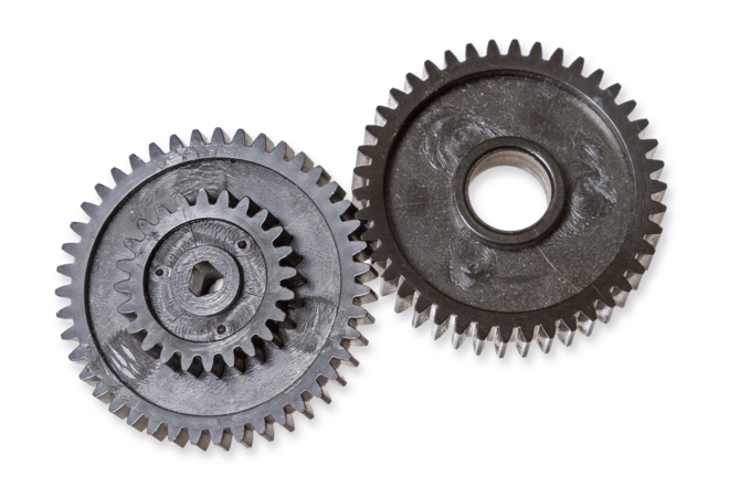 Plastic gear wheels - The injection-molded workpieces are used in small engines and gearboxes